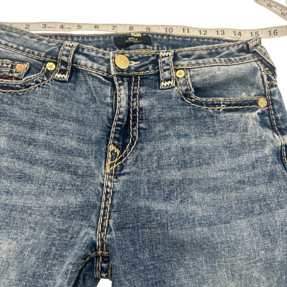 True Religion Becca Mid Rise Bootcut Cut Blue Wash Jeans Women's Size 29 - Picture 7 of 8